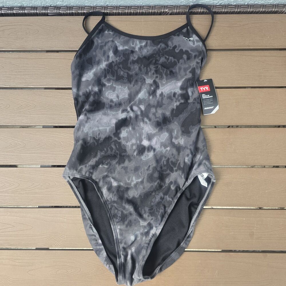 TYR Durafast Elite Women's Turbulent Crosscutfit Tieback 1 Piece Swim Sz 36 New